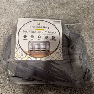 BreathableBaby Mesh Crib Liner in Gray